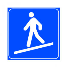 cartello rampa inclinata pedonale segnali stradali - rampa inclinata pedonale figura 308 4
